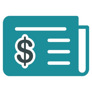 Ticaret kümesinden finansal haber simgesi