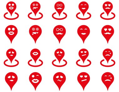 Gülümsüyor konumu simgeler