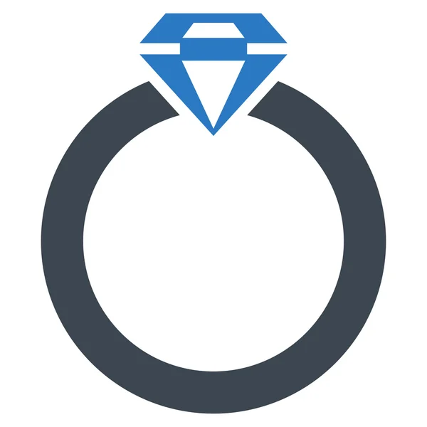 Icona con anello di diamanti dal set di commercio — Foto Stock