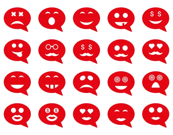 Chat emoción sonreír iconos — Foto de Stock