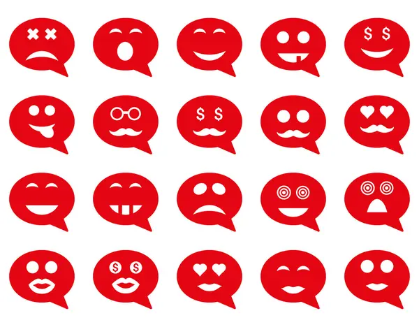 Chat emotion smile icons — Stock Photo, Image