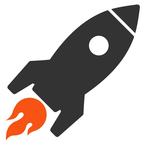 Raketenstart-Ikone aus dem Handel gesetzt — Stockvektor