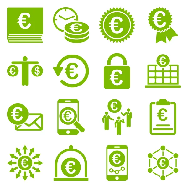 Значки евро-банкинг — стоковое фото