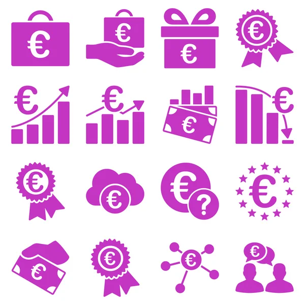 Symbole des Euro-Bankgeschäfts und der Dienstleistungsinstrumente — Stockfoto