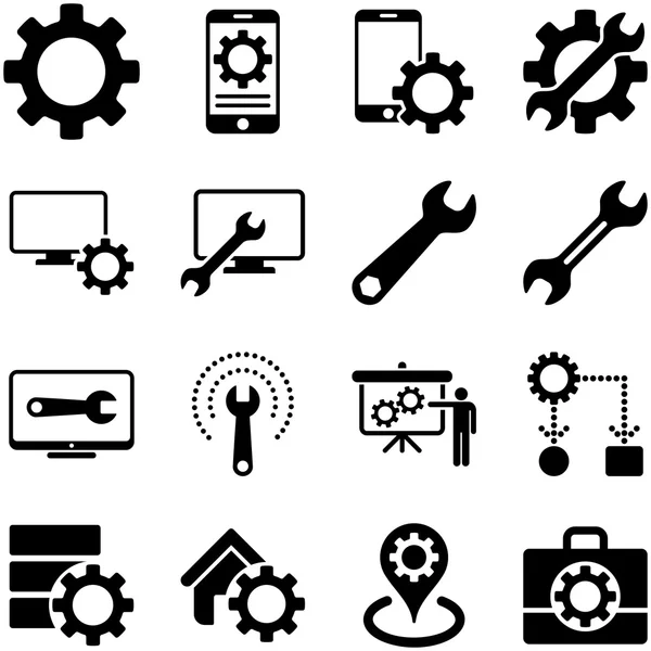 Opzioni e strumenti di servizio set di icone — Foto Stock
