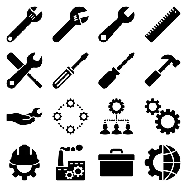 Options and service tools icon set — Stock Photo, Image