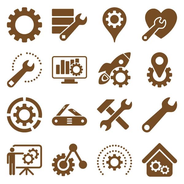 Options and service tools icon set — Stock Photo, Image