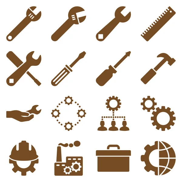 Options and service tools icon set — Stock Photo, Image