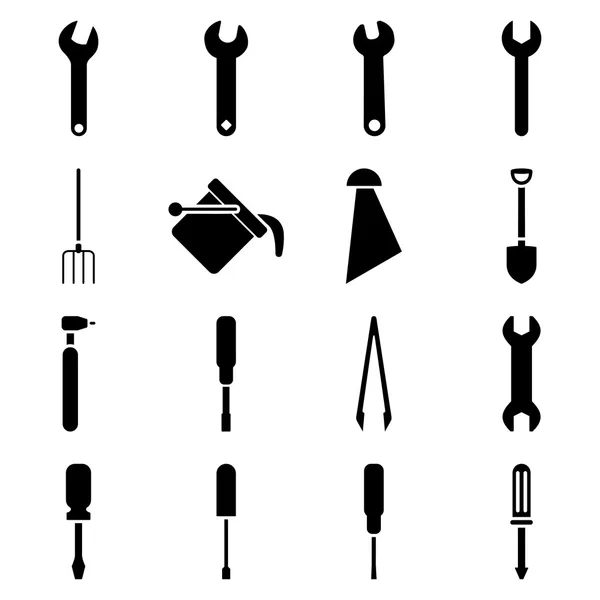 Set di icone strumenti e strumenti — Vettoriale Stock