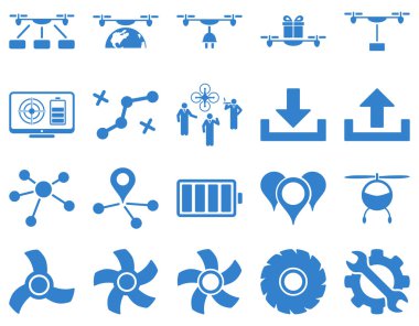 Hava uçak ve quadcopter aracı simgeler