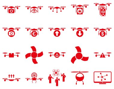 Hava uçak ve quadcopter aracı simgeler