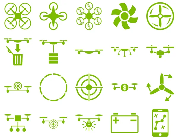 Air drone and quadcopter tool icons — Stock Photo, Image