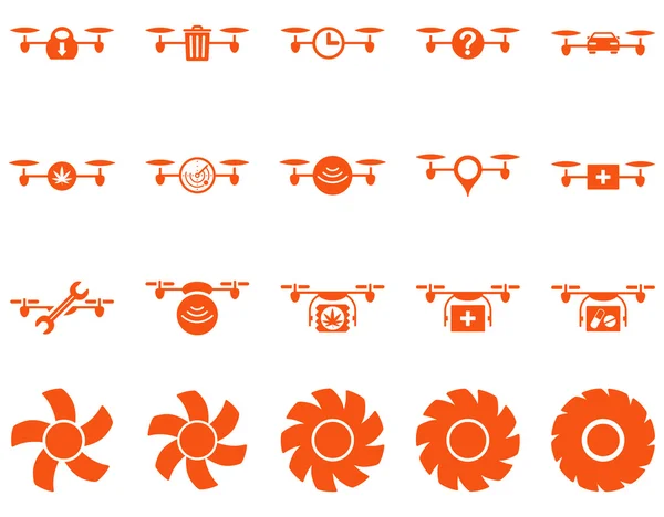 Air drone and quadcopter tool icons — Stock Photo, Image