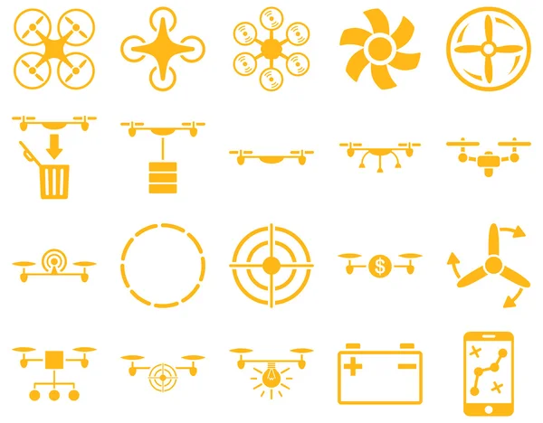 Air drone and quadcopter tool icons — Stock Photo, Image