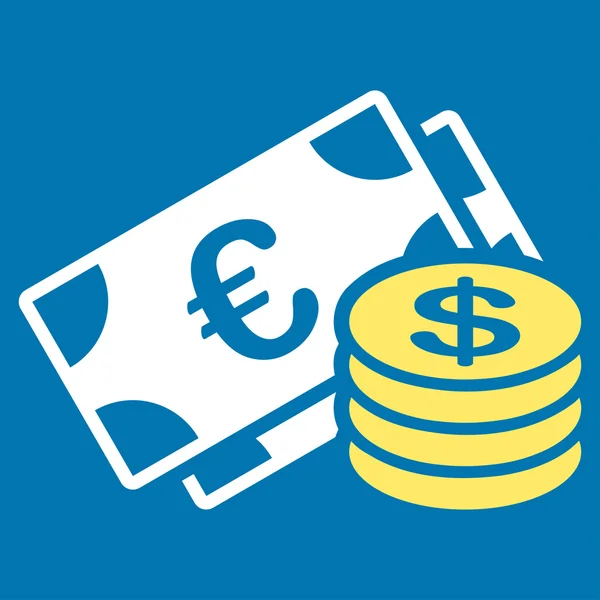 Dollar munten pictogram — Stockvector