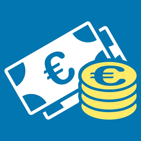 Ícone de dinheiro euro — Vetor de Stock