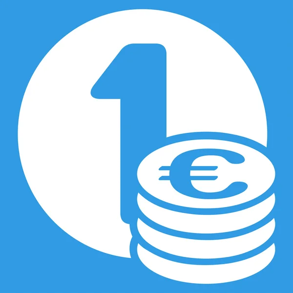 Ikona kolumna monety euro — Wektor stockowy
