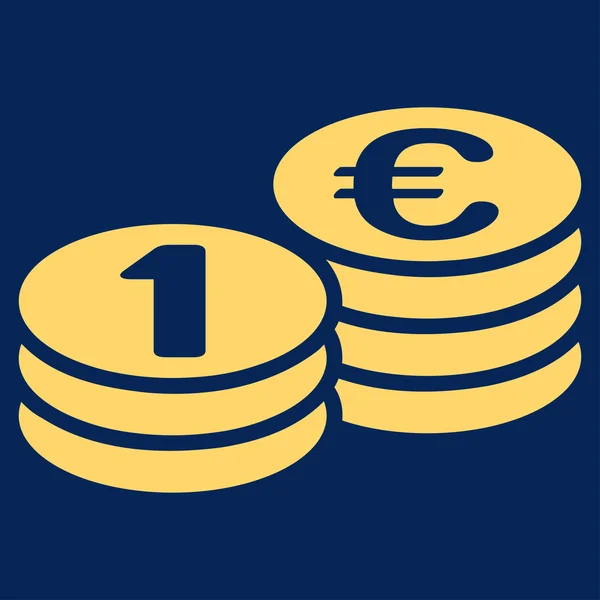 Munten één euro pictogram — Stockvector
