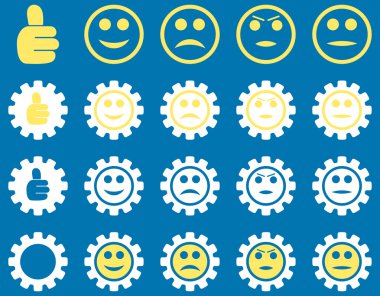 Ayarları ve gülümseme Gears simgeler