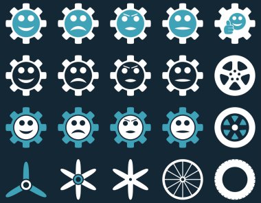 Araçlar ve gülümseme Gears simgeler