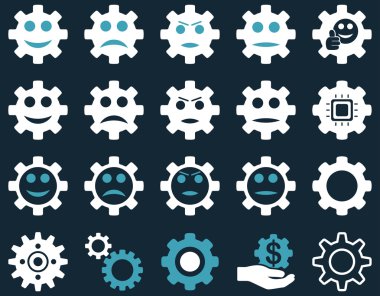 Araçlar ve gülümseme Gears simgeler