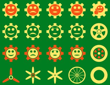 Araçlar ve gülümseme Gears simgeler