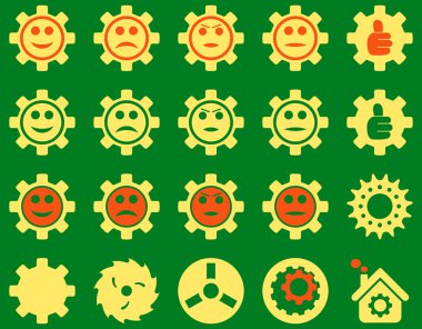 Araçlar ve gülümseme Gears simgeler