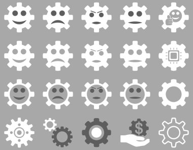 Araçlar ve gülümseme Gears simgeler