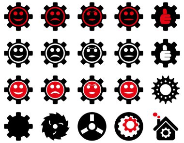 Araçlar ve gülümseme Gears simgeler