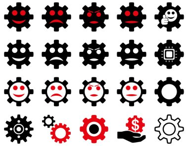 Araçlar ve gülümseme Gears simgeler