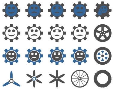 Araçlar ve gülümseme Gears simgeler