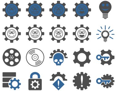 Araçlar ve gülümseme Gears simgeler