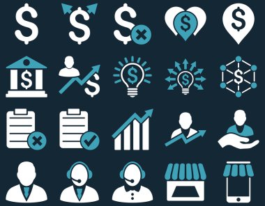 Ticaret iş ve banka hizmet Icon set