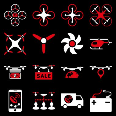 Uçak servis simge seti