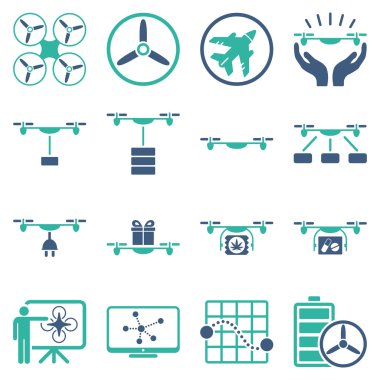 Drone sevkiyat simge seti