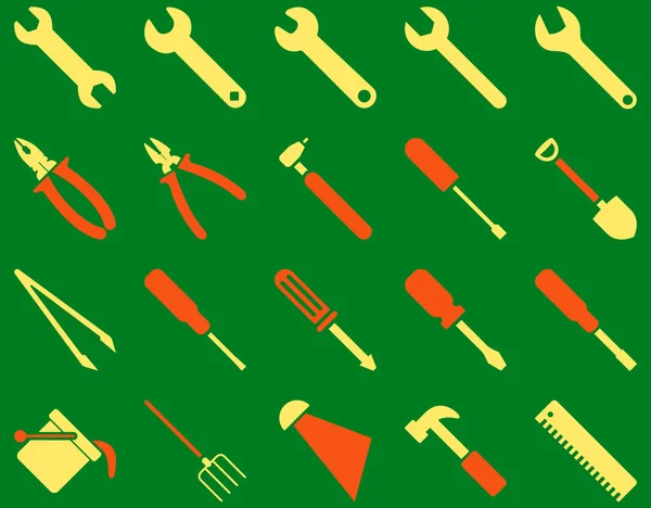 Utrustning och verktyg ikoner — Stockfoto