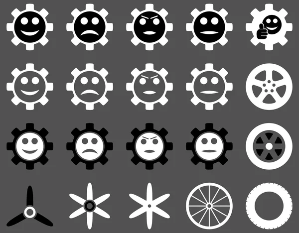 Araçlar ve gülümseme Gears simgeler