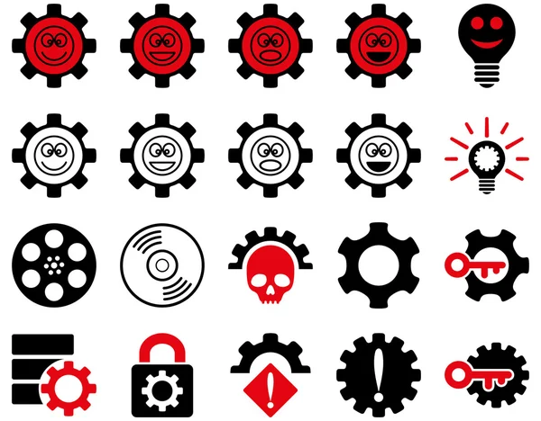 Narzędzia i uśmiech Gears ikony — Zdjęcie stockowe