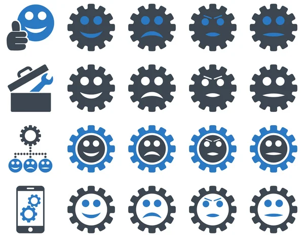 Tools and Smile Gears Icons — Stock Photo, Image