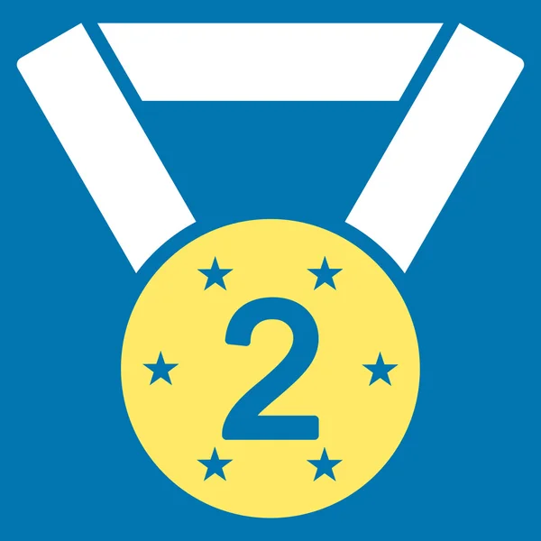Drugi medal ikona — Zdjęcie stockowe