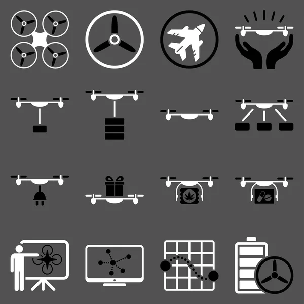 Conjunto de iconos de envío de drones — Foto de Stock