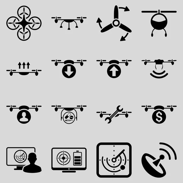 Conjunto de iconos de servicio Quadcopter —  Fotos de Stock