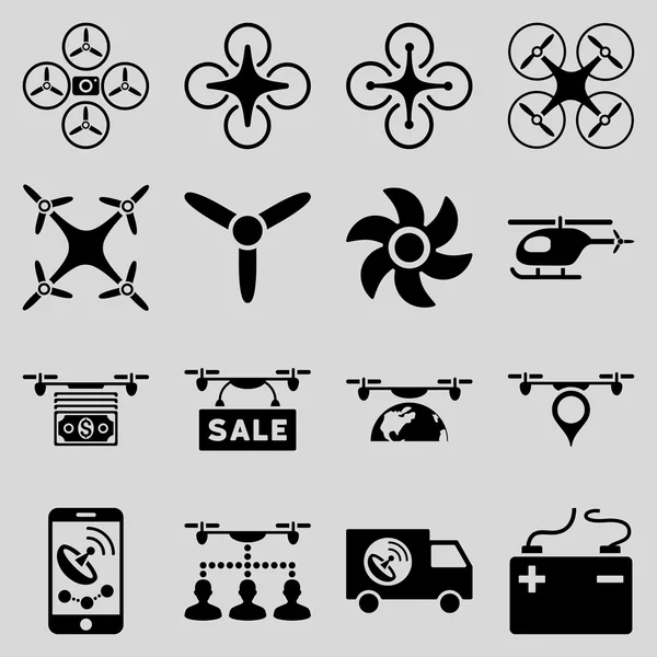 Drone service icon set — Stock Photo, Image