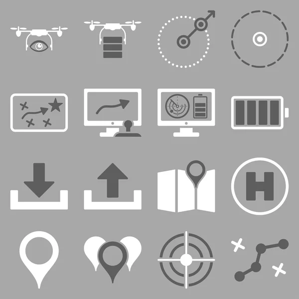 Drone control icon set — Stock Photo, Image