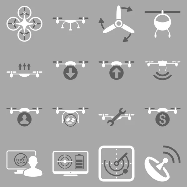 Quadcopter service icon set — Stock Photo, Image