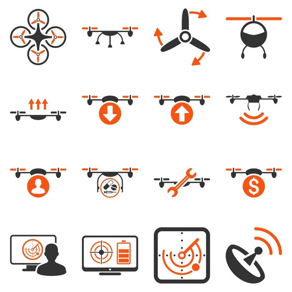 Conjunto de iconos de servicio Quadcopter — Foto de Stock