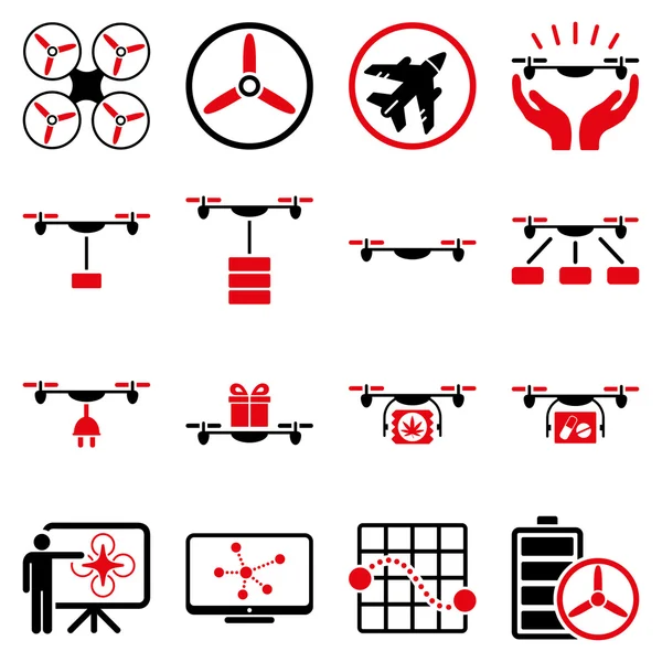 Drone transporten Ikonuppsättning — Stockfoto