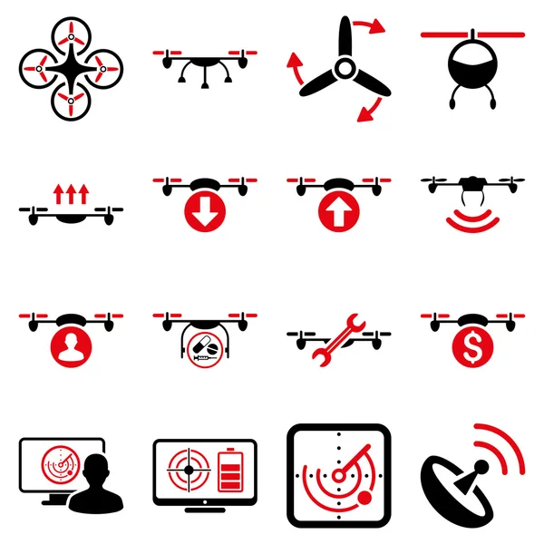 Quadcopter 서비스 아이콘 세트 — 스톡 사진