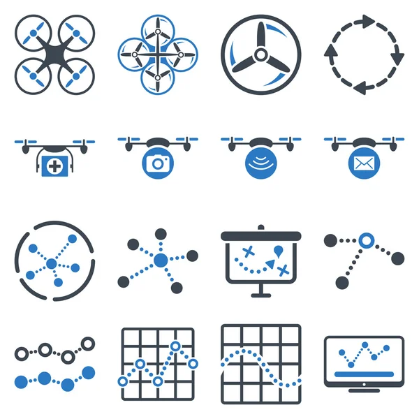 Quadcopter 导航图标集 — 图库照片