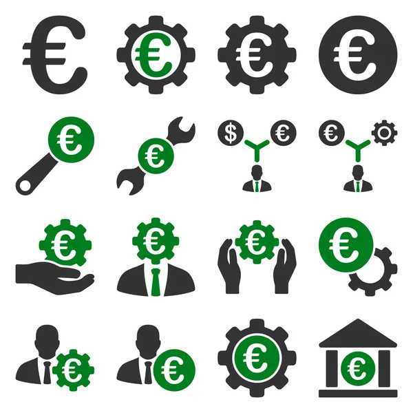 Євро банківській діяльності та службовими піктограмами інструменти — стокове фото